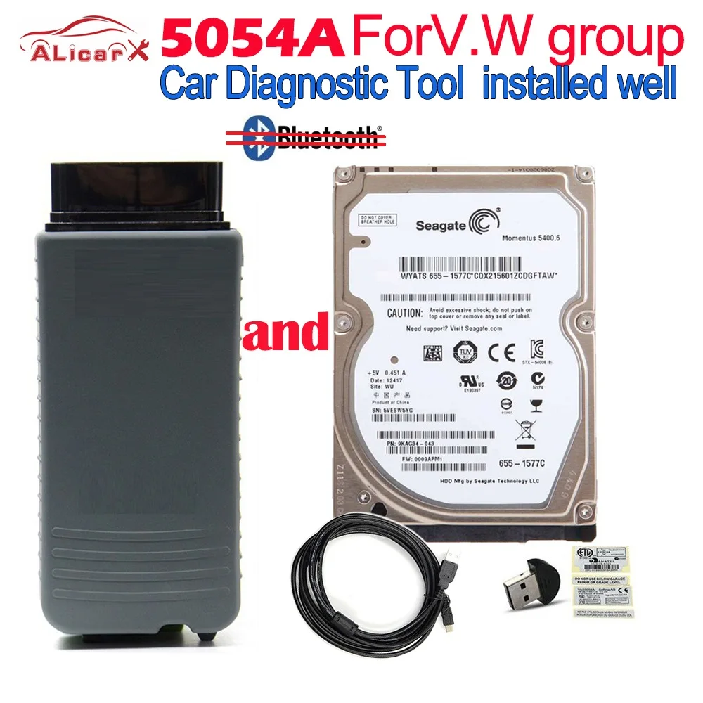 5054A 11.0 version plus Engineering V14.1 installed well in hard disk forVW/Au-di Sk0-da series car diagnostic 5054A car scanner