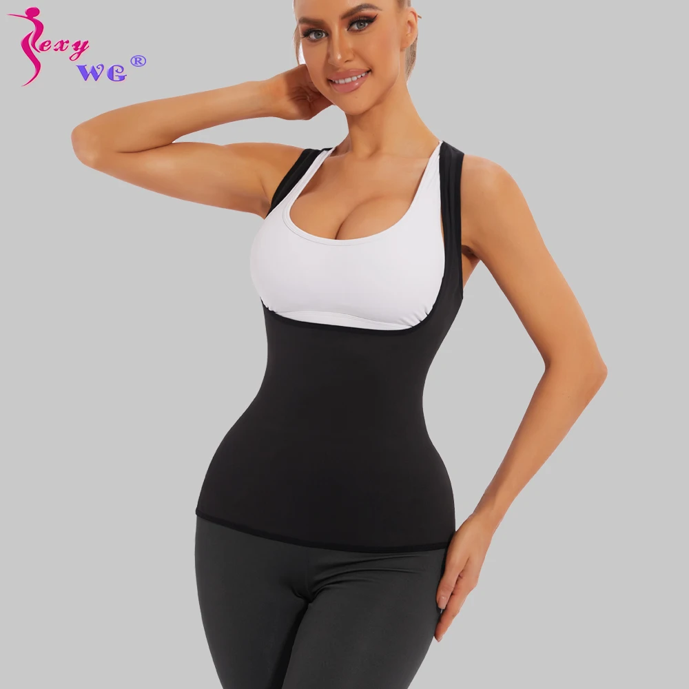 

Корректирующее белье SEXYWG, топ для сауны, Женский Топ для сжигания жира и потери веса, топ для коррекции фигуры, утягивающий Топ для талии