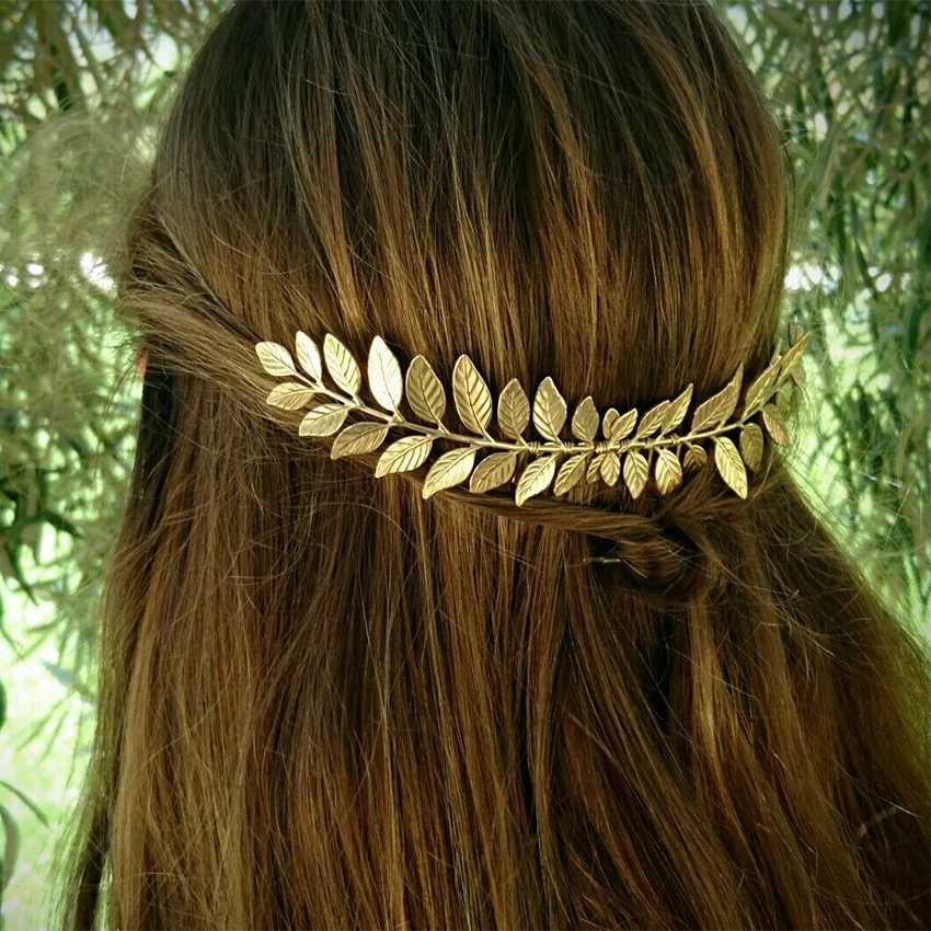 

Fashion Jewelry Vintage Hair Clip Silver Color Gold Color Punk Leaves Comb Hairpins Women Girls Party Accessories Alloy Clip Hai
