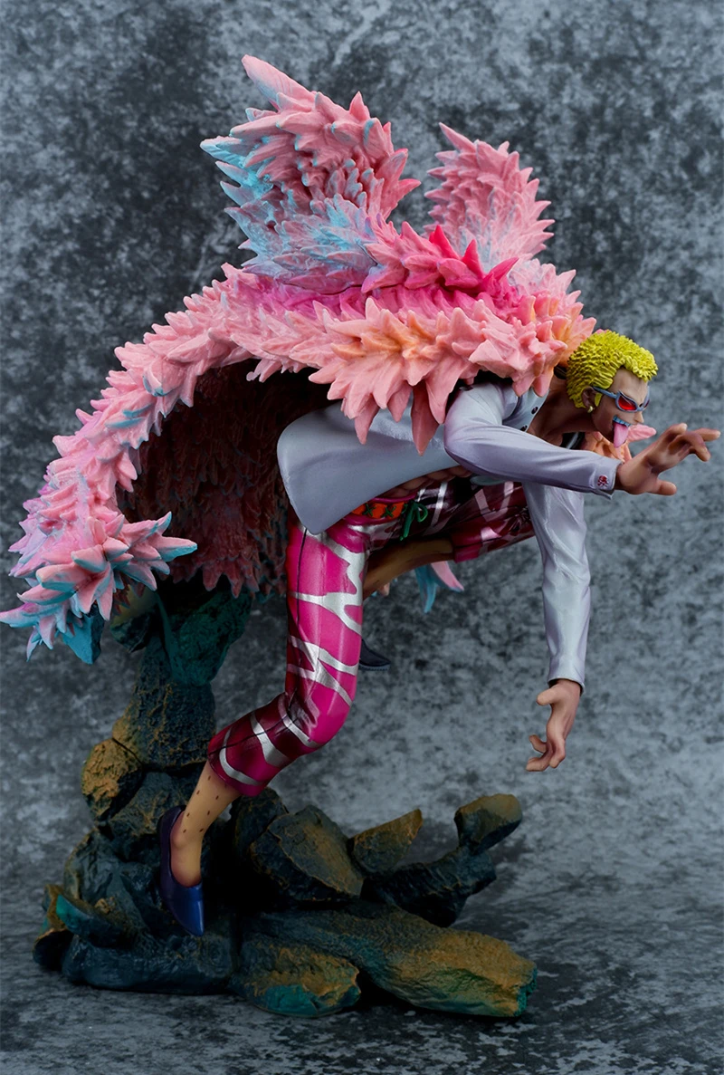 Фото Аниме One Piece Dressrosa Donquixote Doflamingo GK ПВХ фигурка игры Статуя Коллекционная модель детские игрушки куклы Подарки 32 см №5