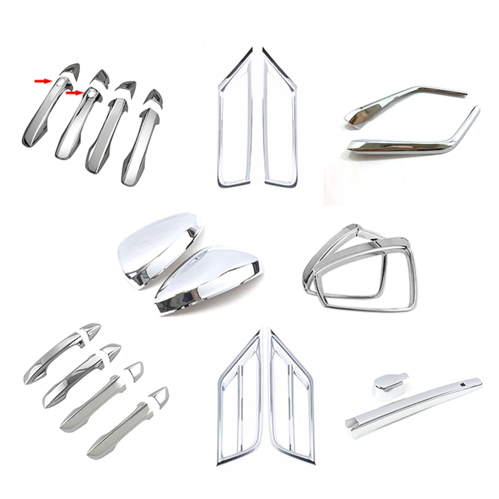 

Chrome Car Door Handle Mirror Cover Fog Lights Rear Wiper Front Bumper Trim For Volkswagen VW Tiguan MK2 2017-2020 Accessories