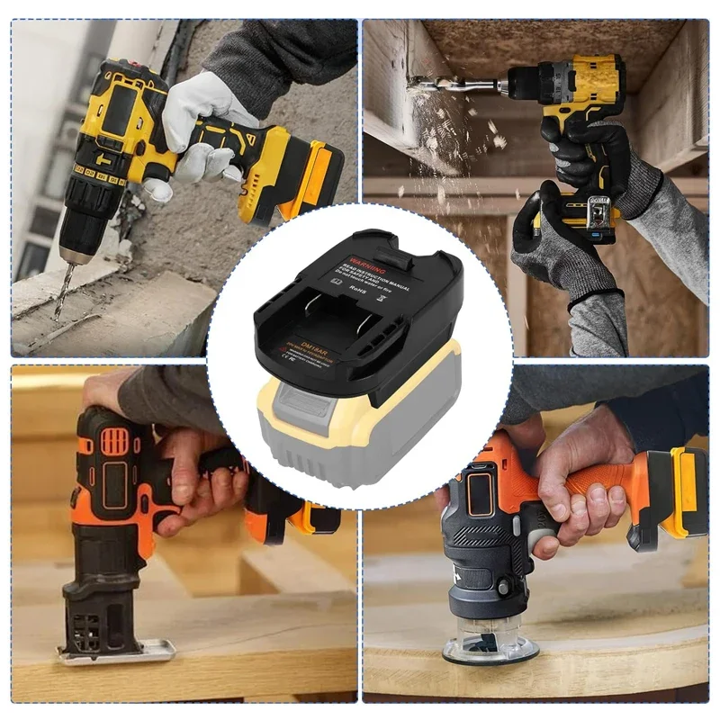 Конвертер адаптера для Dewalt/Milwaukee Ridgid и AEG 18 в литий-ионный аккумулятор
