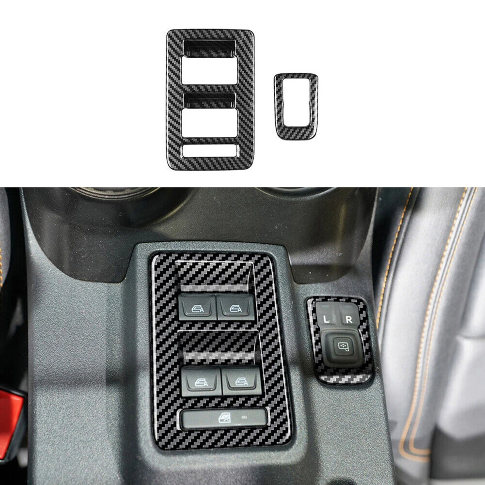 

ABS Carbon Fiber Glass Switch Trim Cover Accessories For Ford Bronco 2021-23 Glass Switch Panel Decorative Cover