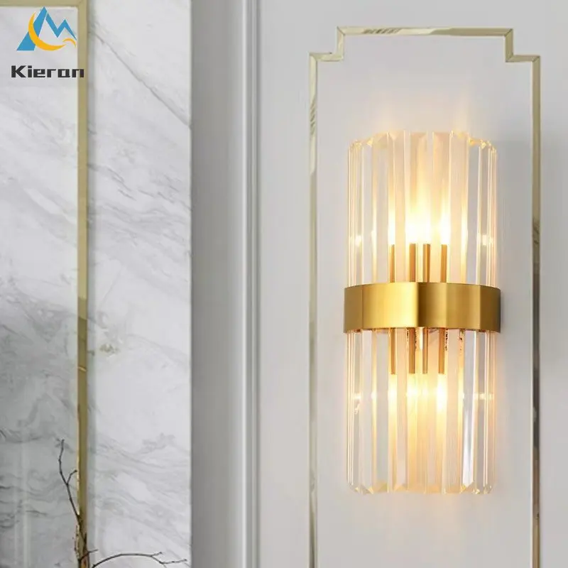 

Modern Simple Crystal LED Wall Lamp Study Room Hotel Restaurant KTV Bedside Wall Lamps Living Room Decoration Glass Wall Lights