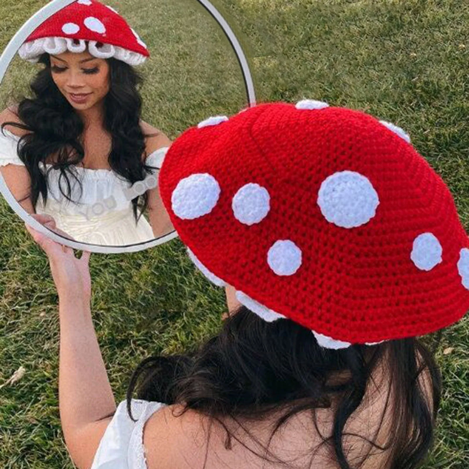 

Women Special Mushroom Hat Beret Women's Cute Lolita Kawaii Cosplay Cap Vintage Painter Hat Sweet Girl Decor