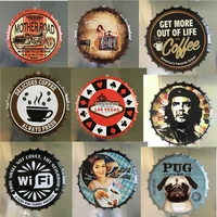 beer bottle cap beer vintage metal tin signs capsules cafe bar signboard wall decor shabby chic retro plaque metal poster
