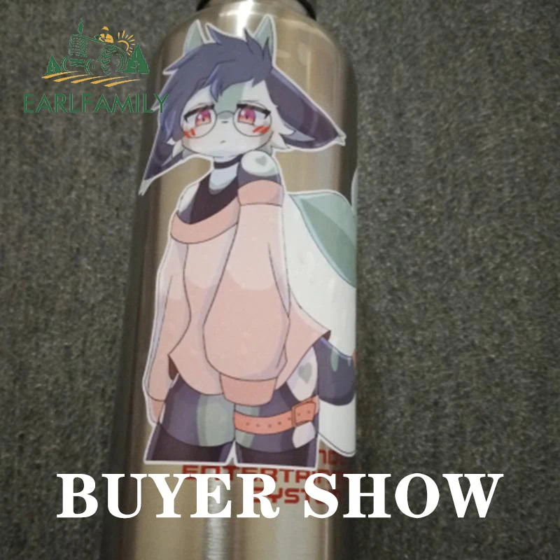 EARLFAMILY 13cm x 11cm for Furry Cute Personality Car Stickers Vinyl Wrap Decals Occlusion Scratch Bumper Windows Decoration - купить по