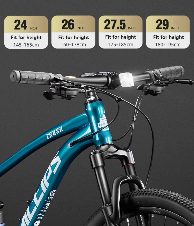 Горный велосипед с мягким хвостом и двойным амортизатором 24/26/27 дюйма