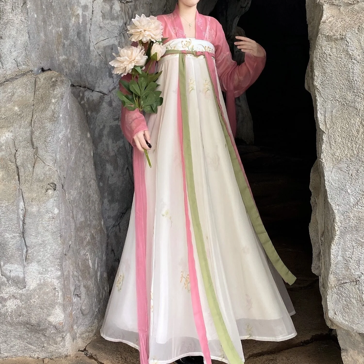 

Оригинальные женские китайские костюмы династии Тан ханьфу, волшебное тонкое платье с рисунком в старинном стиле для весны и лета