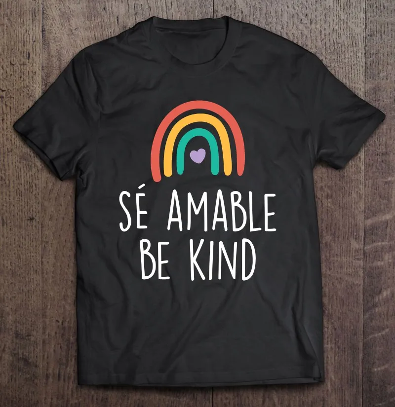 

Be Kind In Spanish Se Amable Encouraging And Inspiring T-Shirt Big Size Sport Men Streetwear Black Tops Essential Oversize Men