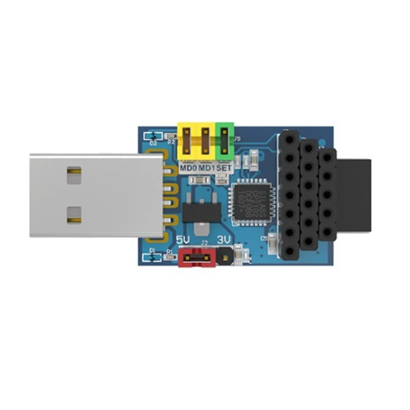 

2,4 ГГц 433 МГц последовательный преобразователь USB в TTL CP2102, плата адаптера USB для беспроводного последовательного модуля, модуль щетки связи