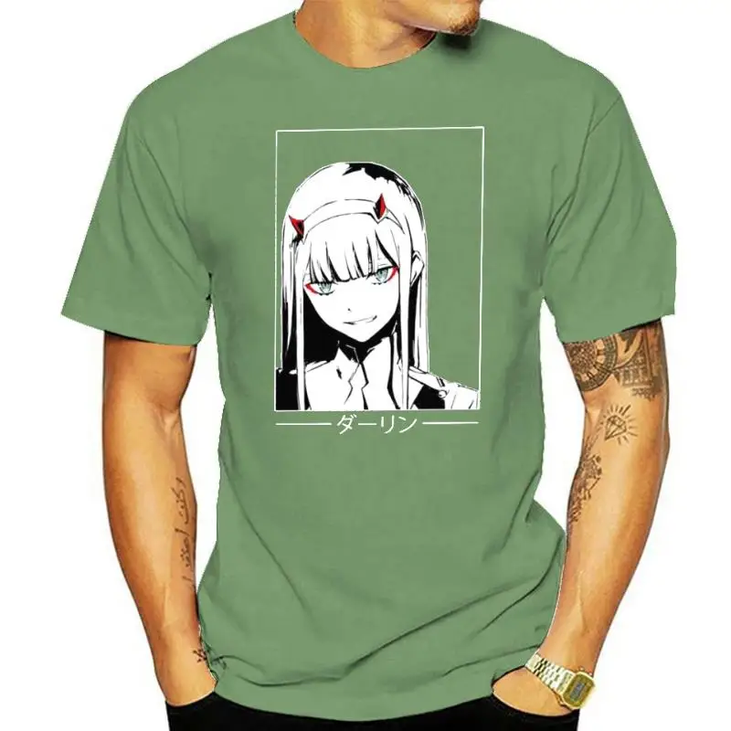 

Крутая футболка Zero Two с изображением любимого из франкса, мужские хлопковые футболки, Смешные Женские топы, Новое поступление, футболки Harajuku