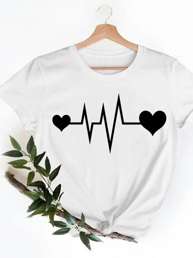 

Ladies Casual 90s Style Fashion Trend Lovely Women Clothing Summer Short Sleeve Graphic Tee T-shirts Female T Shirt Clothes