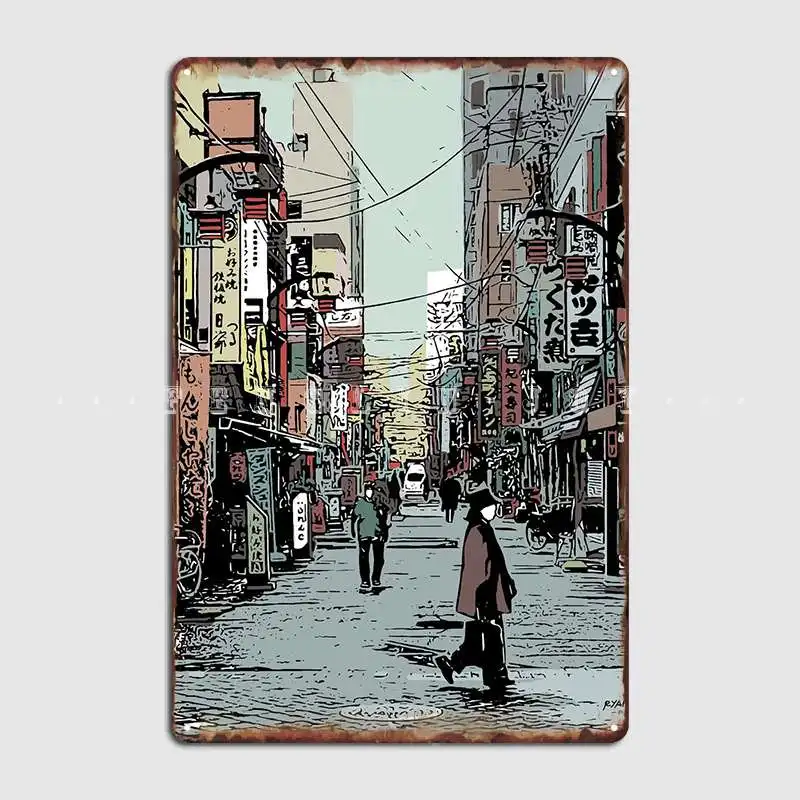 

Tokyo Poster Metal Plaque Club Party Bar Cave Design Wall Decor Tin Sign Poster