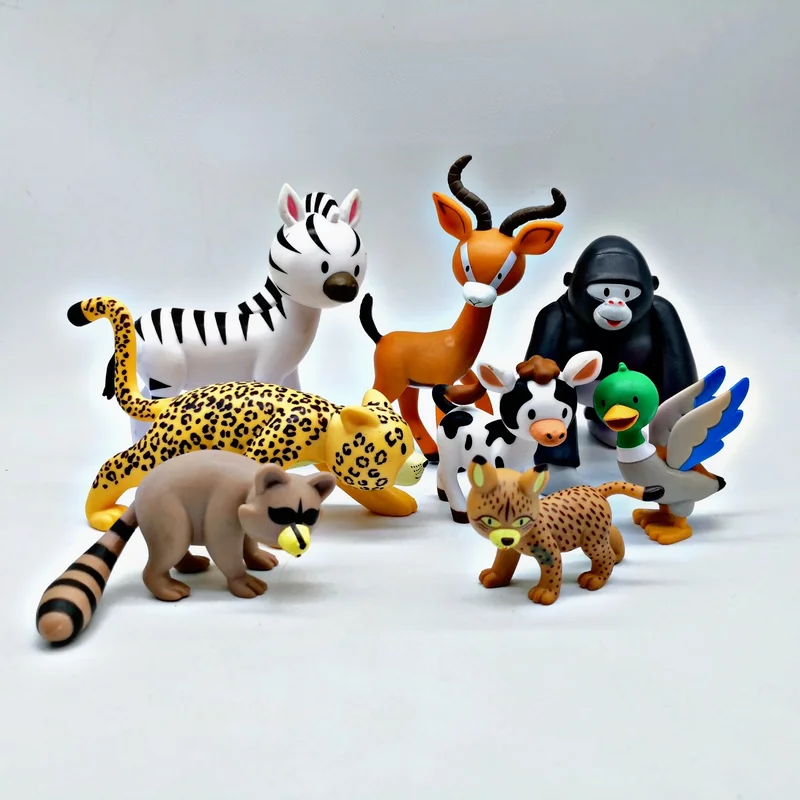 Genuine Figure Cheetah Zebra Monkey Chimpanzee Ornaments Accessories Children's Lovely Wildlife Model Toy |