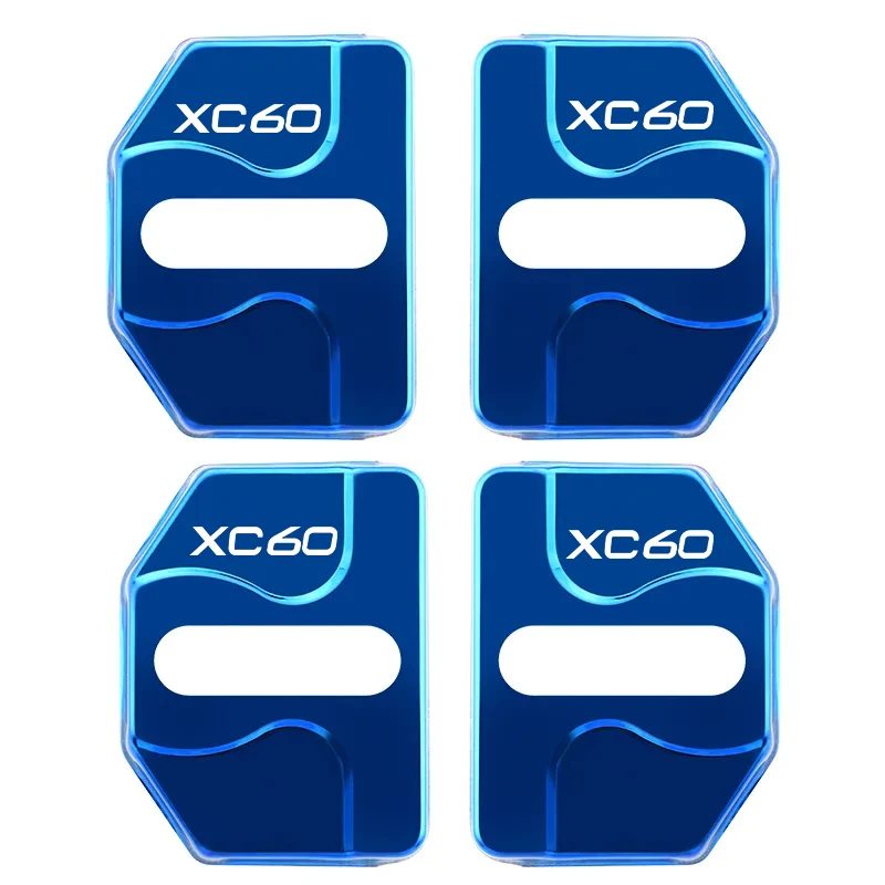 

4 шт., крышка дверного замка автомобиля, защитные наклейки с эмблемой для Volvo XC60, логотип 2018-2019, автомобильная внутренняя наклейка, сменные аксессуары