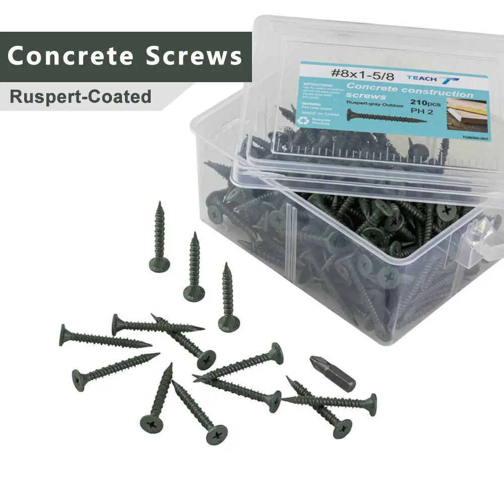 

Screws Flat Head Coated High-Low Thread Self Drilling Concrete Screws Security Wood Screws Woodworking Mounting Accessories