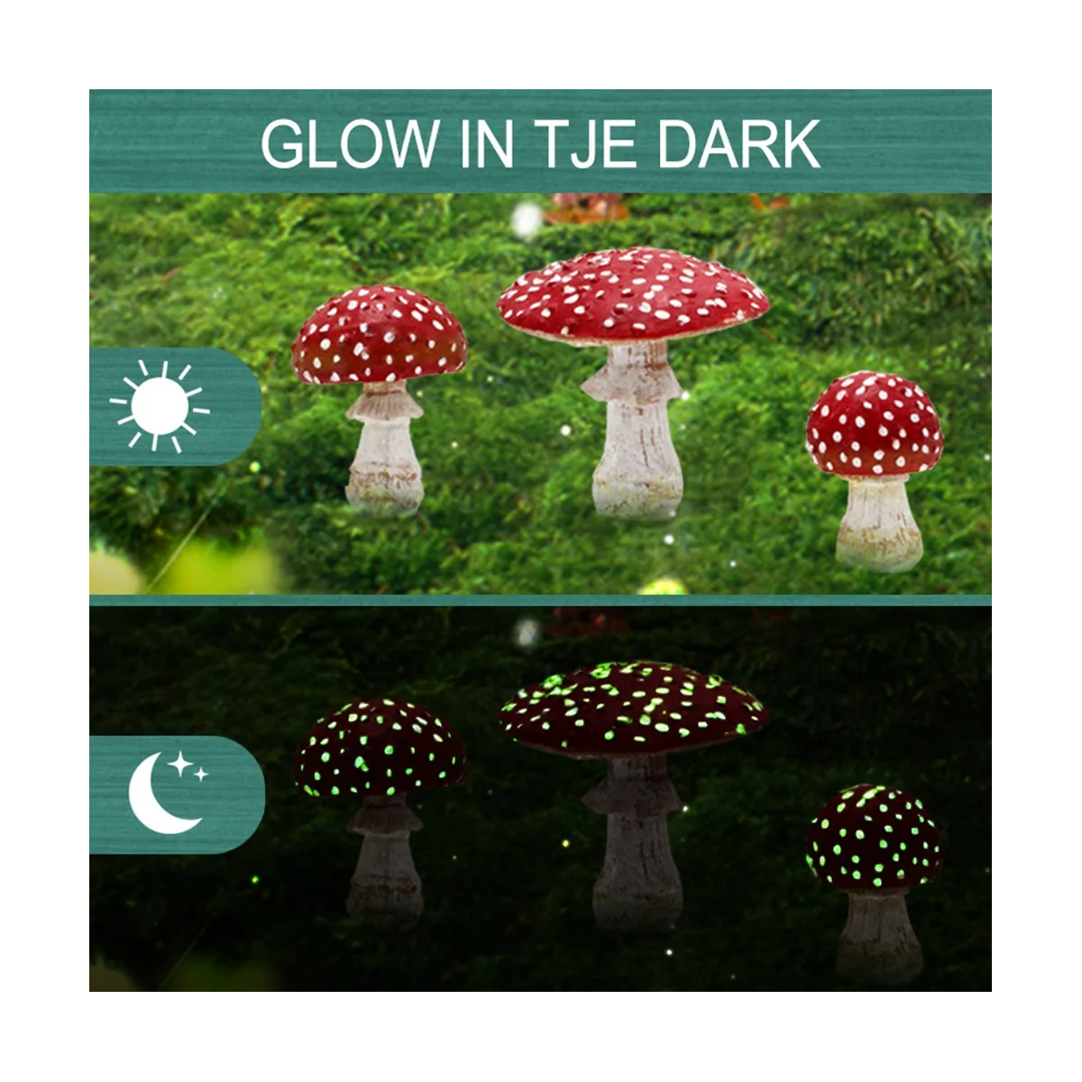 3 шт./набор мини грибы из смолы