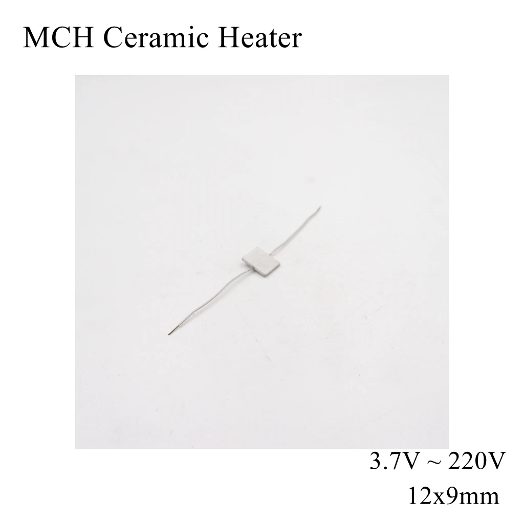 

12x9mm 5V 12V 110V 220V MCH High Temperature Ceramic Heater Square Alumina Electric Heating Board Plate Band HTCC Metal Hair Dry