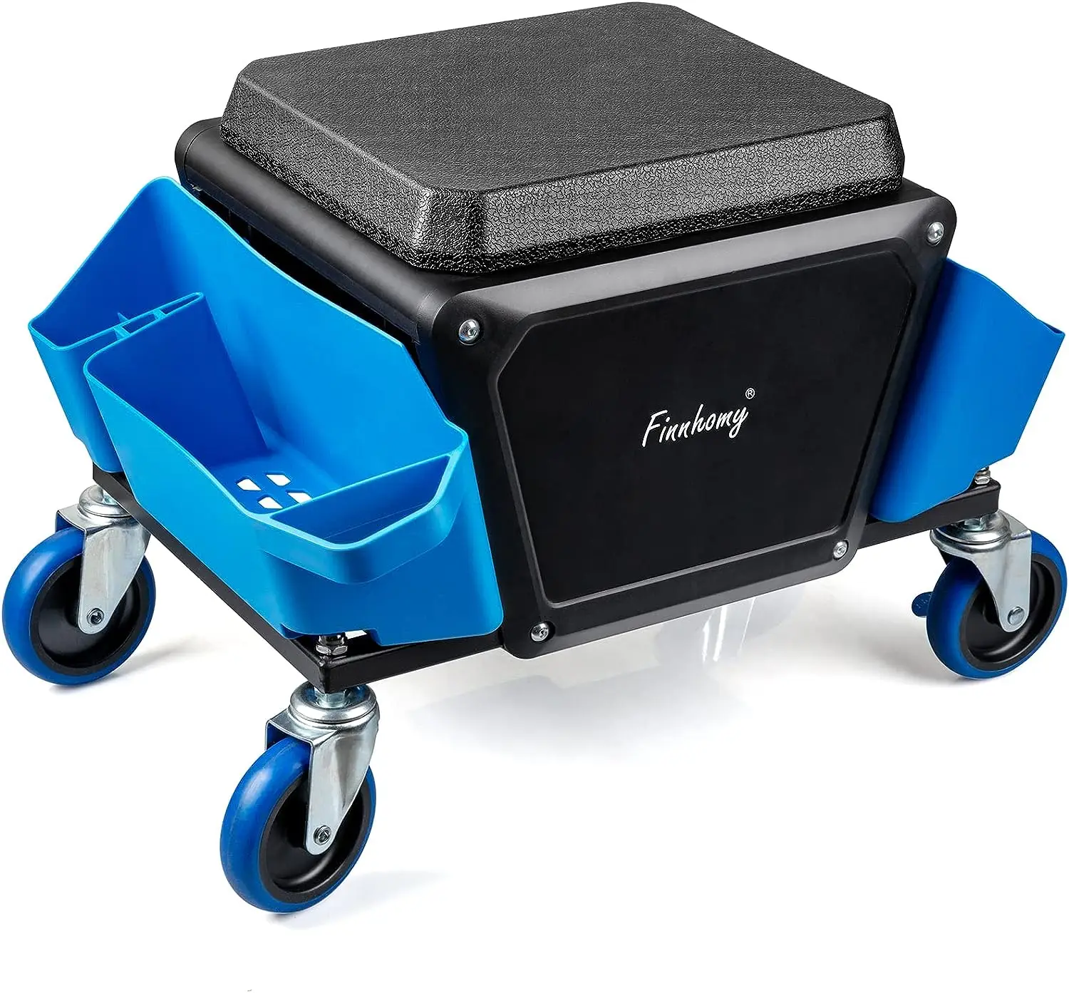 

Duty Mechanic Stool with 330lbs Load Capability, Garage Stool with Wheels, Rolling Creeper with Soft Rubber Cushion Seating for