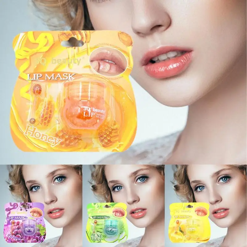 Корейская маска для губ сна Ночная Уход за губами Увлажняющий блеск отбеливающий