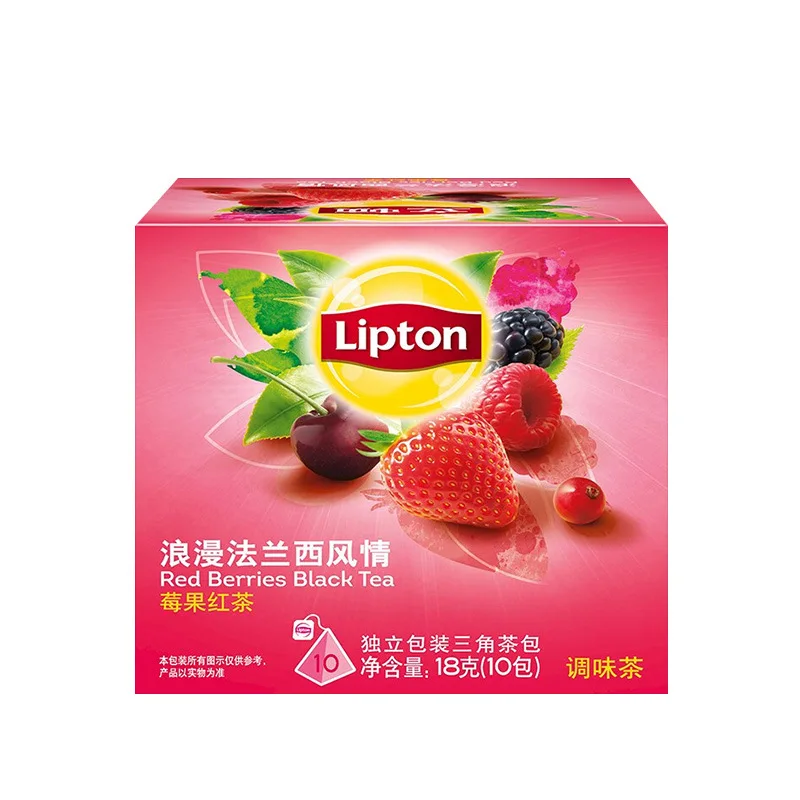 

Lipton Romantic French Style Berry Black Tea Bag Fruit Tea Independent Triangle Bag