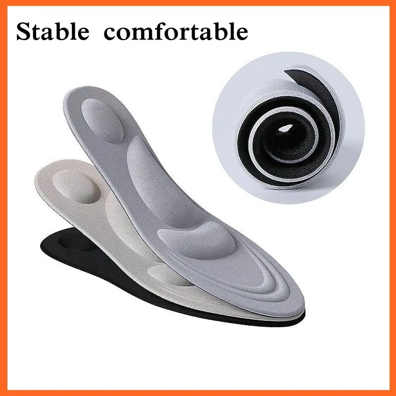 

4D стельки, эластичные дышащие дезодорирующие стельки для бега, мужские и мужские стельки, поддерживающие стельки Женские стельки Pad, спорти...