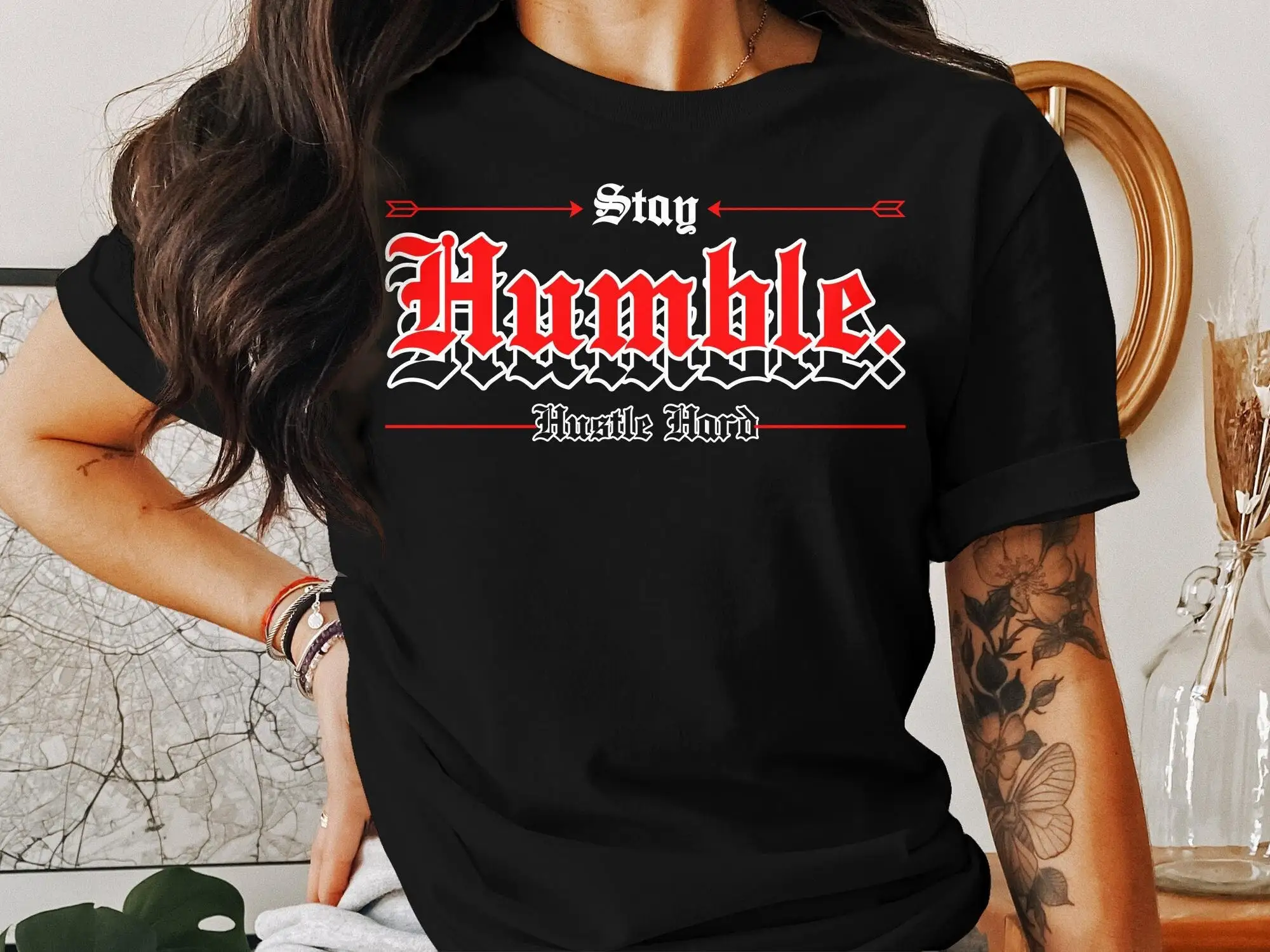 Толстая скромная толстовка жесткая футболка красный и черный вдохновляющий