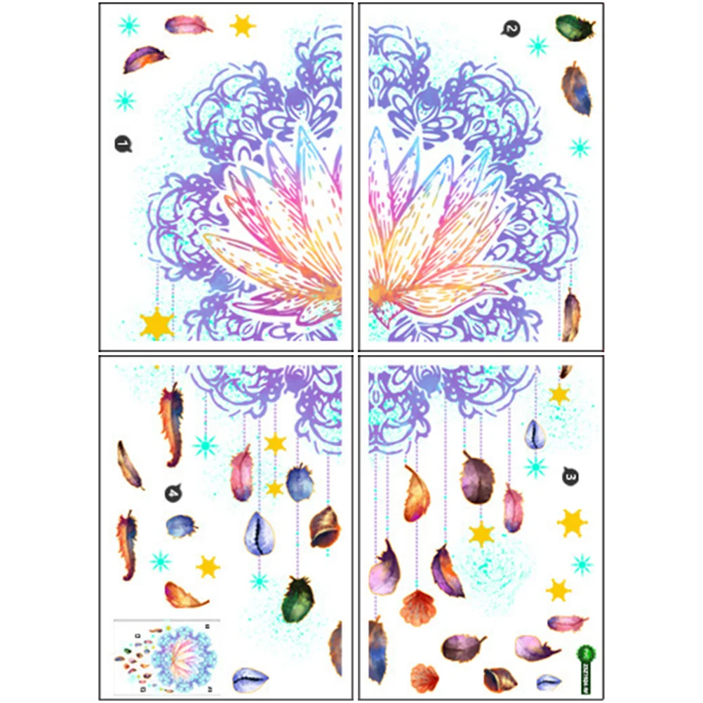 

Mandala Wall Sticker Flower Wall Decal Decorative Decal Mural Removable Wall Decals Pvc Mandala Sticker Window Decal