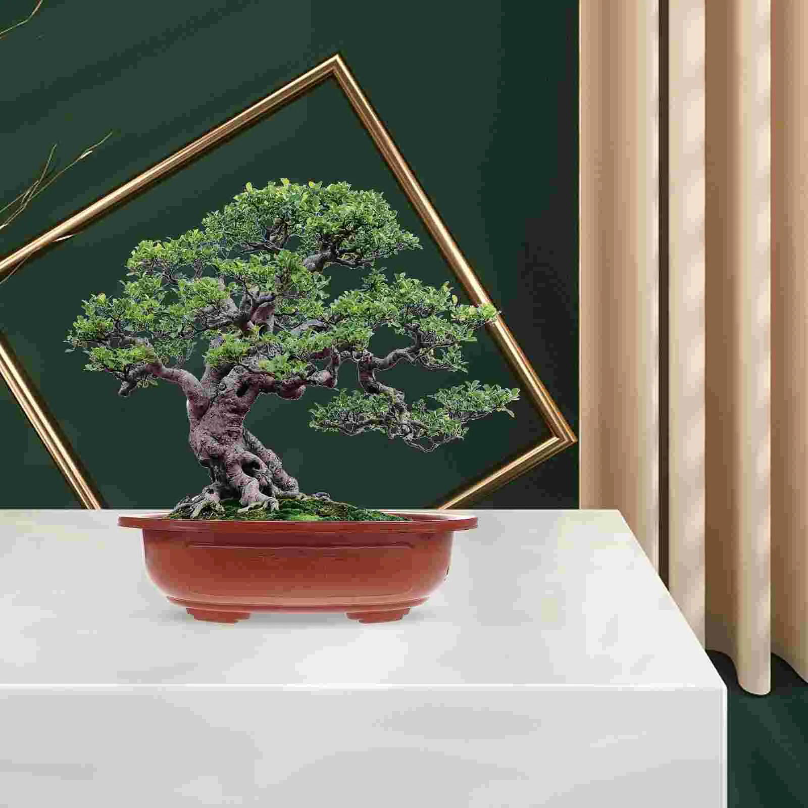 4 шт. пластиковый цветочный горшок бонсай овальные тренировочные горшки дерево