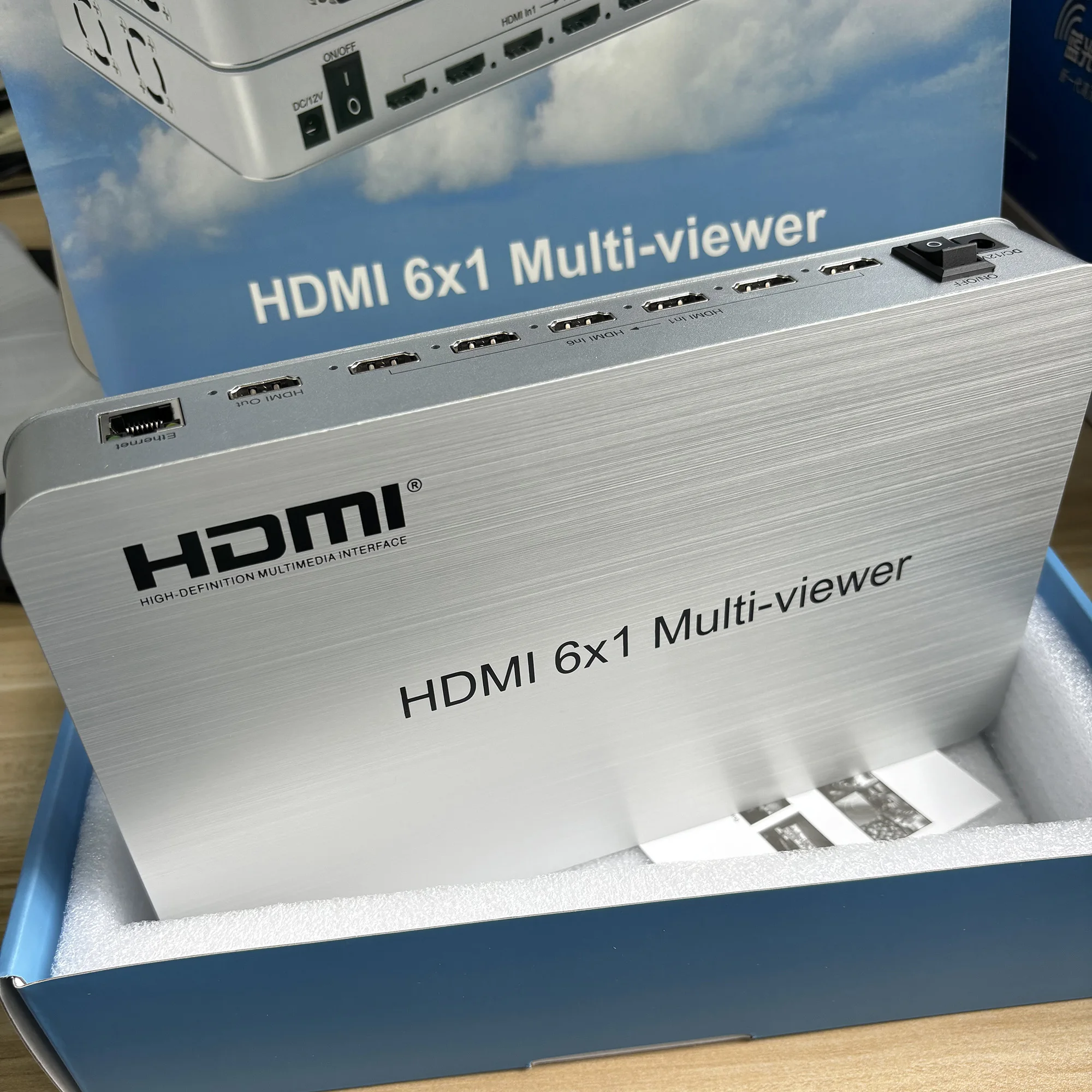 Мультивьювер HDMI 6x1 1080p 4K, бесшовный коммутатор 6 входов 1 выход, режимы 5x1, 4x1, 3x1, 2x1, квадропанельный режим (2, 3, 4, 6 экранов), без растяжения и деформации изображения (art.: 3920dba97b52a) - 3920dba97b52a