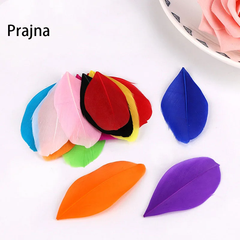 

Natural Goose Feathers Plumes 5-8cm Colorful Small Swan Feather Plume for Decoration Craft DIY Wedding Jewelry Making Decoration