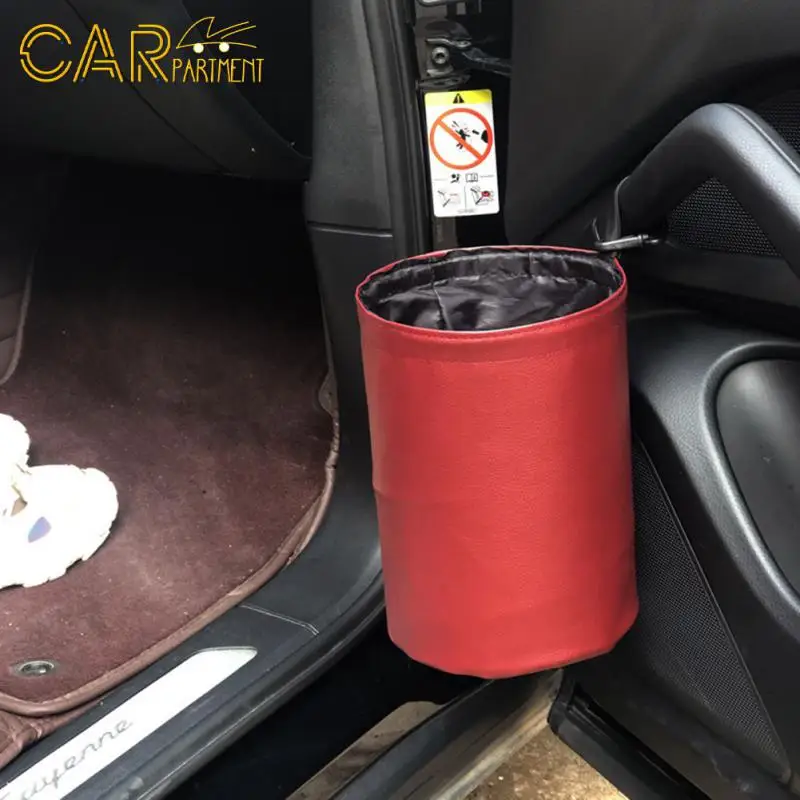 

Folding Car Trash Can Portable Automobiles Trash Dust Case Holder Bin Box Multifunctional Creative In-car Storage Bucket Mounted