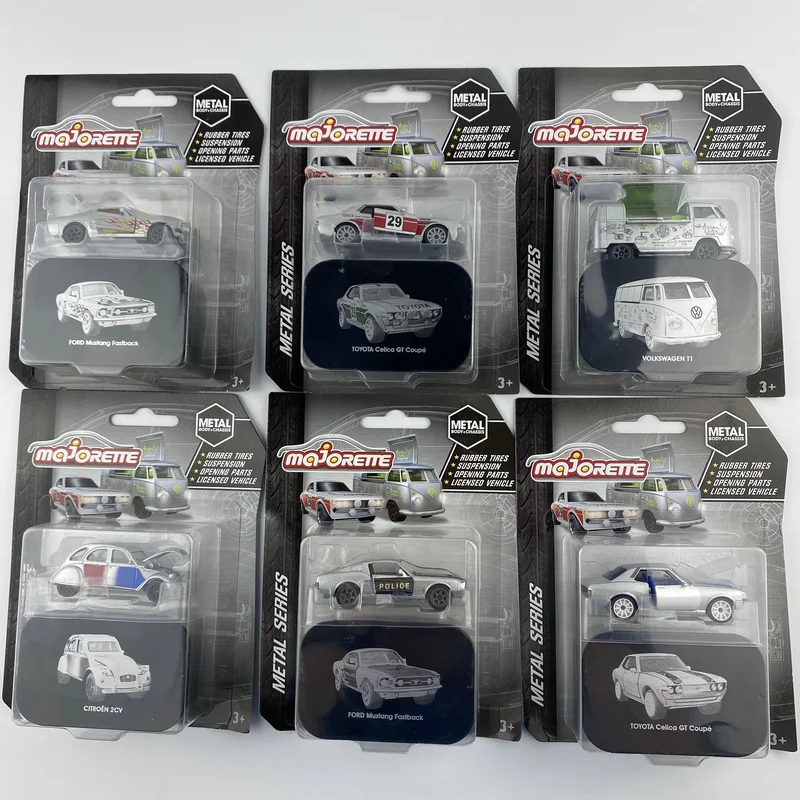 Majorette 2019 3163 1:64 VW T1 FORD MUSTANG FASTBACK CITROEN 2CV CELICA GT COUPE литой под давлением сплав модель