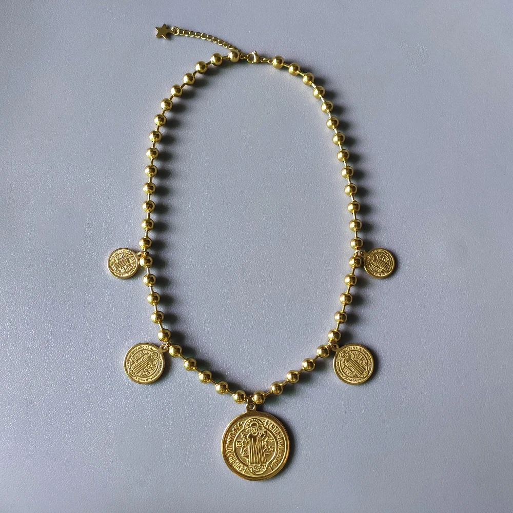 

Цепочка с подвеской-медалью из нержавеющей стали