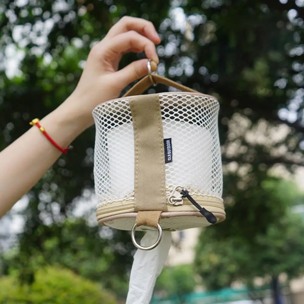 

Paper Tissue Case Outdoor Travel Napkin Tissue Case Holder Toilet Paper Storage Bag with Zipper for Camping Made of Oxford Cloth