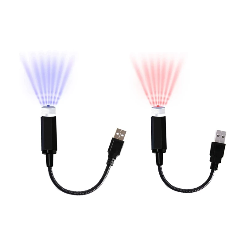 

JHD-2X USB проектор звездсветильник крыши автомобиля, романтическое украшение звезсветильник свет s (фиолетовый синий и красный)