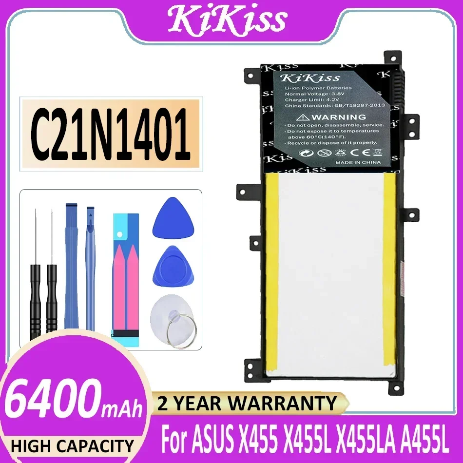 Аккумулятор KiKiss C21N1401 6400 мАч для ASUS X455 X455L X455LA A455L A455LD A455LN F455L X454W X455LD X455DG X455LF