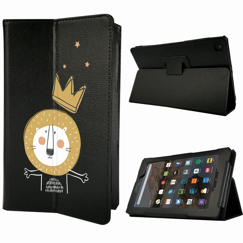

Для Amazon Fire 7 HD 10(5th/7th/9th Gen)/HD 8(6th/7th/8th Gen) пыленепроницаемый чехол для планшета с белой серией изображений + Бесплатный стилус