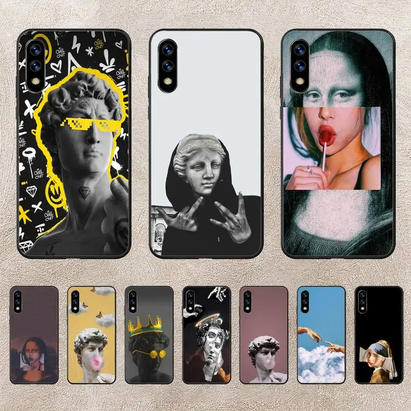 

Great Art Aesthetic David Mona Lisa Phone Case For Huawei P10 P20 P30 P50 Lite Pro P Smart Plus Cove Fundas
