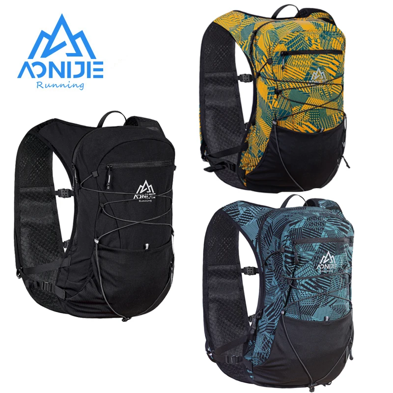 AONIJIE C9112 Unisex Outdoor Running Off-Road Backpack Lightweight Hydration Pack Travel Bag Vest Harness Hiking Rucksack 12L