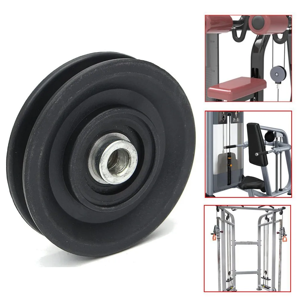 Nylon Bearing Pulley Wheel Cable Gym Universal 3.5'' Nylon Bearing Fitness Pulley Wheel Cable Gym Equipment Accessories