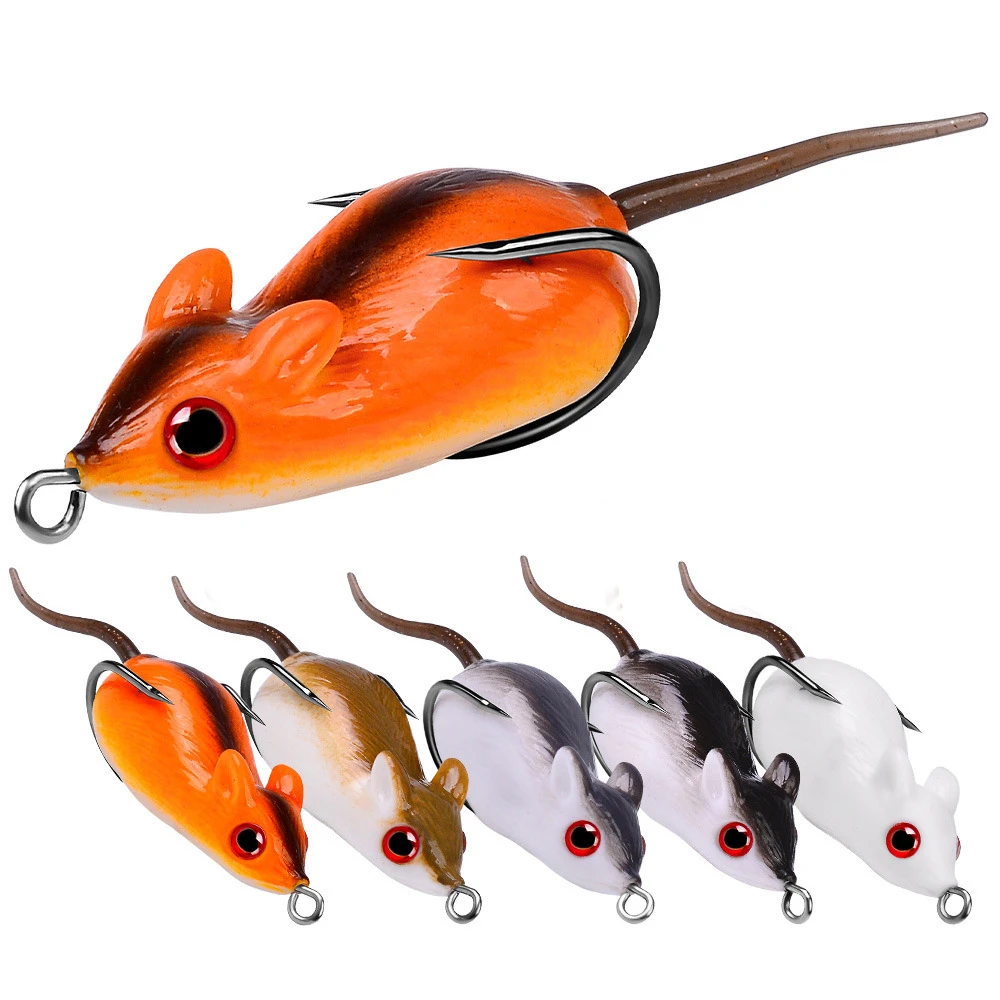 

1Pcs/lot 3D Eyes Soft Mouse Bait Fishing Lure 5cm 9g Floating Crankbait Artificial Bait Fishing Tackle Everything for Fishing