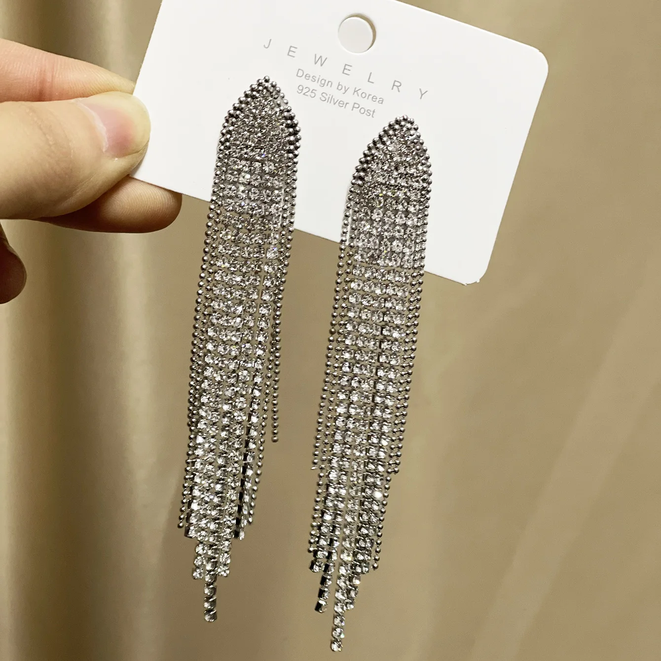 

Новые роскошные серьги Стразы для женщин китайская мода бисерные кисточки украшенные бисером корейский висячий эффектный подарок