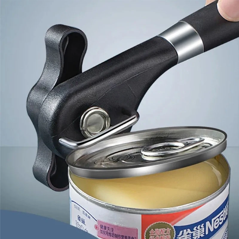 

Cans Opener Manual Jar Opener Kitchen Tools Stainless Steel Professional Handheld Side Cut Manual Can Opener for Cans Lid