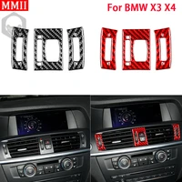 rrx for bmw x3 f25 x4 f26 2011 2017 interiors carbon fiber warning light button decoration cover trim stickers car accessories