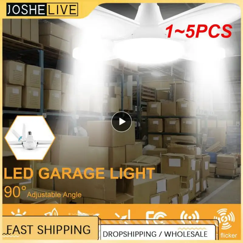 

1 ~ 5 шт., сверхъяркая лампа, лампы E27, искусственное освещение, искусственное освещение для гаража, 360 градусов, деформируемая Складная Лампа для мастерской