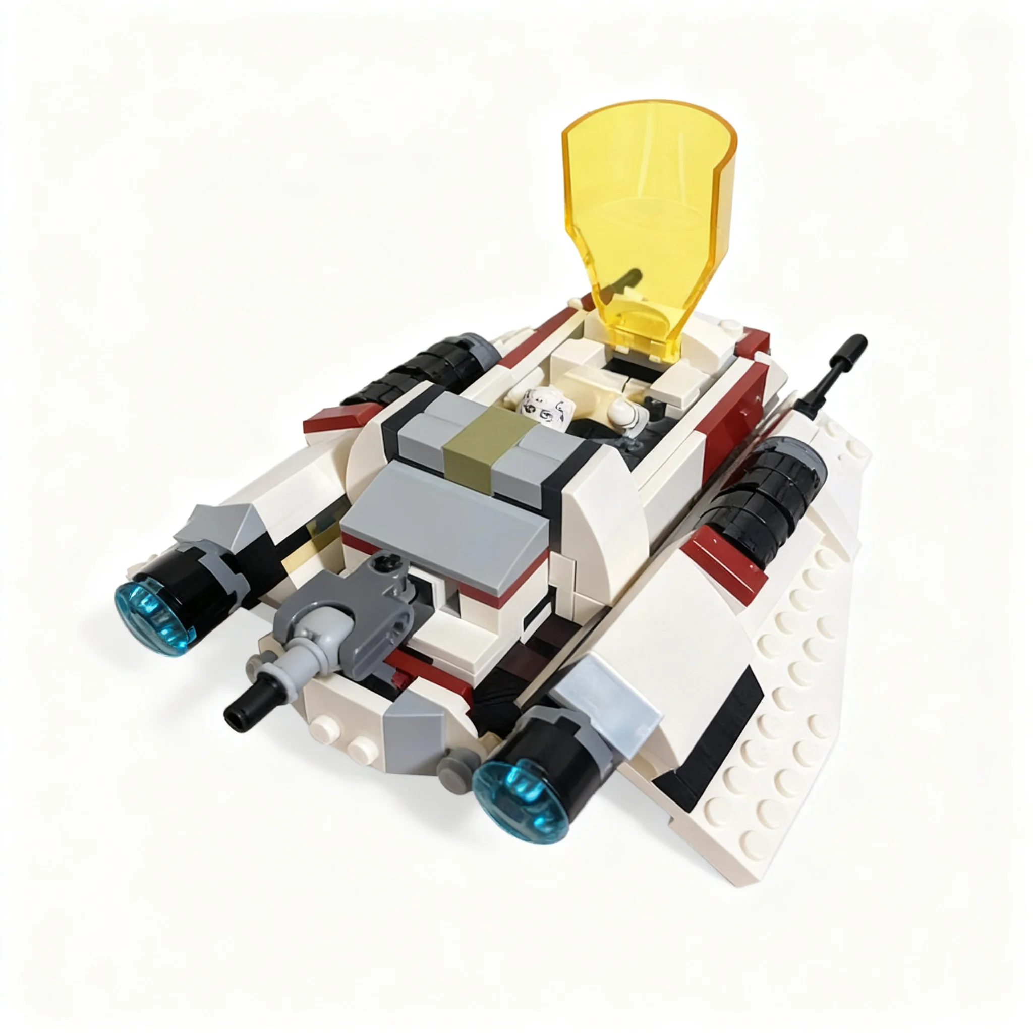 Фото 247 деталей MOC T-47 Snowspeeder-75432, модель для сборки из строительных блоков, рождественский подарок, игрушка, идея для подарка на день рождения, сборка для демонстрации. №4
