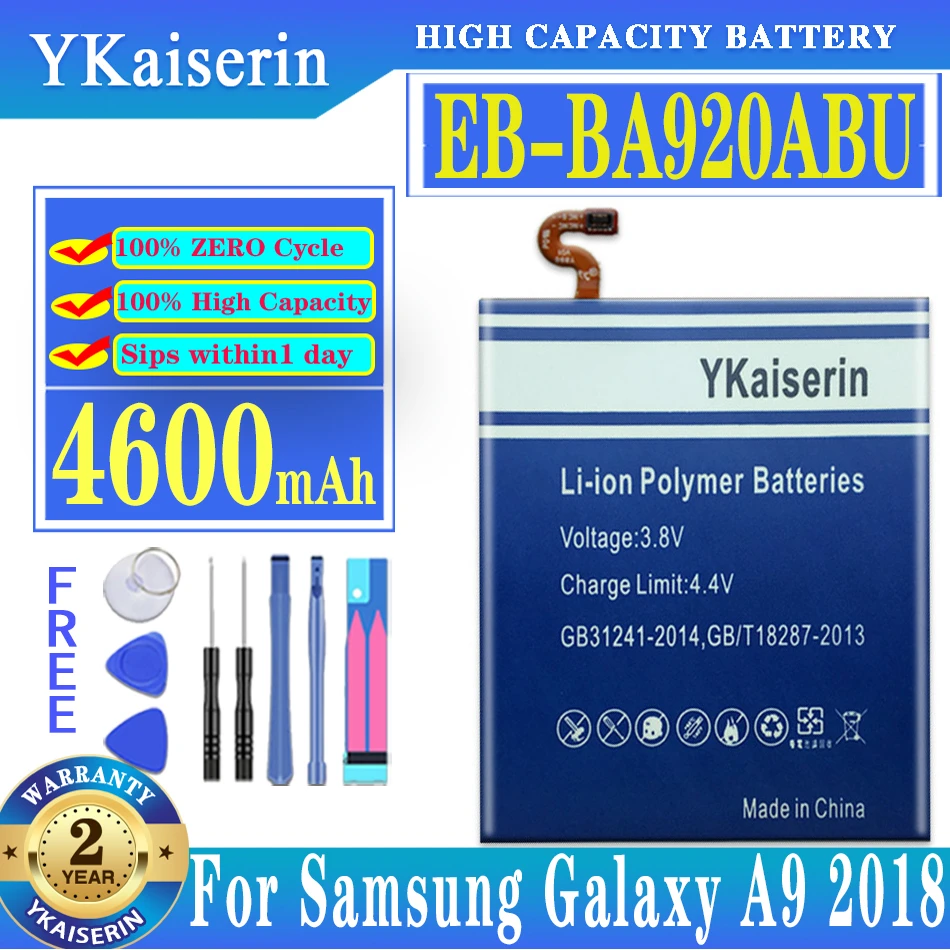 

For Samsung Battery EB-BA920ABU for Samsung Galaxy A9s A9200 2018 Version A9 A920F Replacement Phone Battery 4600mAh + Tools