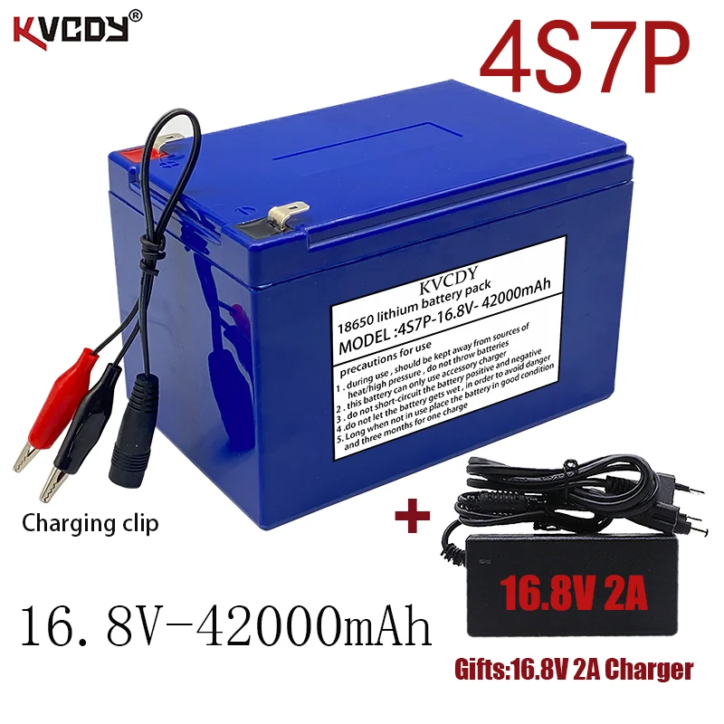 

42Ah 4S7P 14.8V 16.8V Geschikt For A 16.8V Apparatuur, high-Power Lithium-Ion Omvormer En Zonnecel Van Toeristische Auto + 16.8V